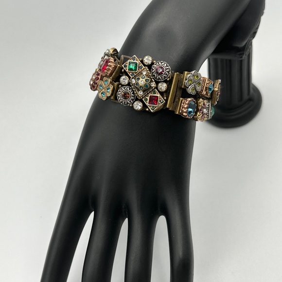 Two Strand Rhinestone Bracelet Sweet Romance “Royal Renaissance”#379 - Picture 4 of 9